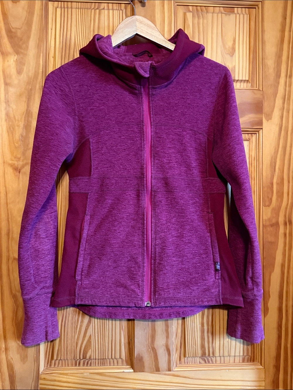 Prana Women's Fleece Hooded Zip Jacket - Plum